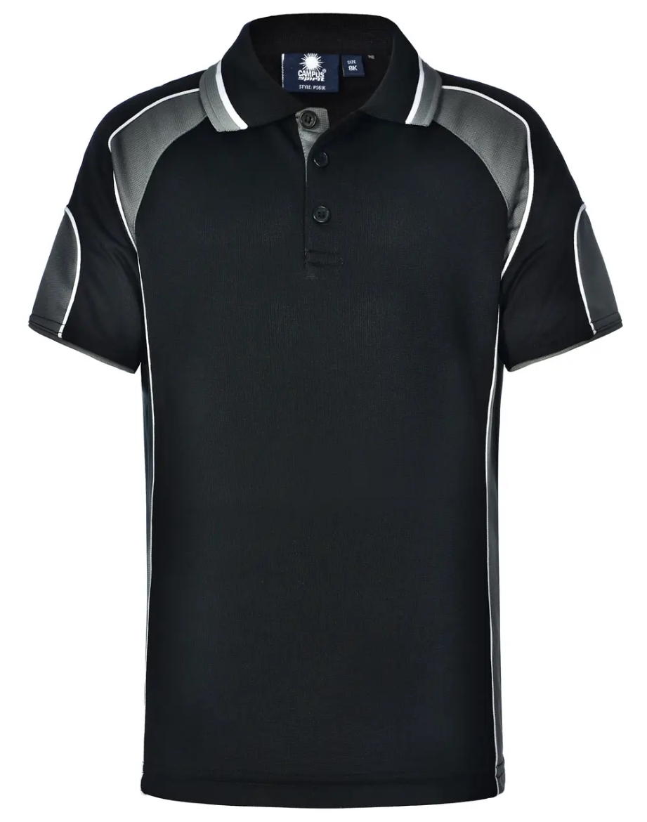 Picture of Winning Spirit, Kids Cooldry Contrast Polo w Panels